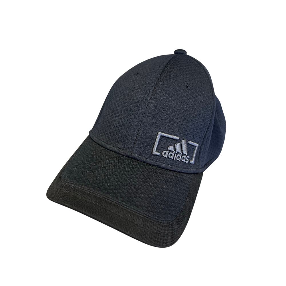 Adidas Flex Black + Gray Fitted Performance Hat S… - image 1
